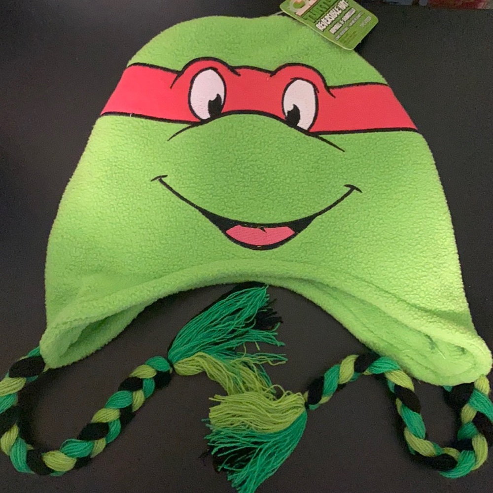 TMNT Teenage Mutant Ninja Turtles Reversible Hat Raphael and Donatello NWT